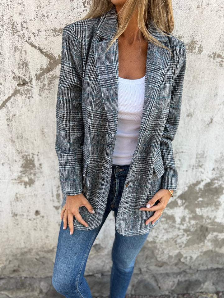Sarah™ | Elegant Checked Blazer